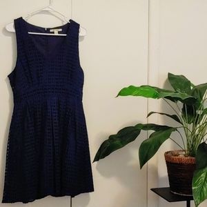 Blue Eyelet Detail Miami Size Large Dress